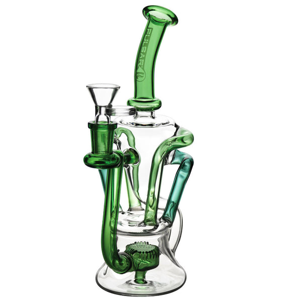 Pulsar 4-Tube Recycler Water Pipe - 9" / 14mm F / Colors Vary