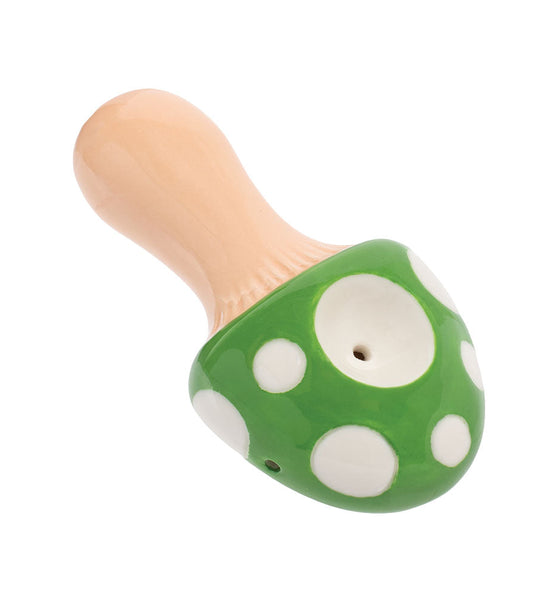 Wacky Bowlz Mushroom Ceramic Pipe | 3.5"