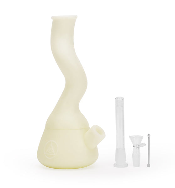 Ritual - 10'' Wavy Silicone Beaker - UV Titanium White