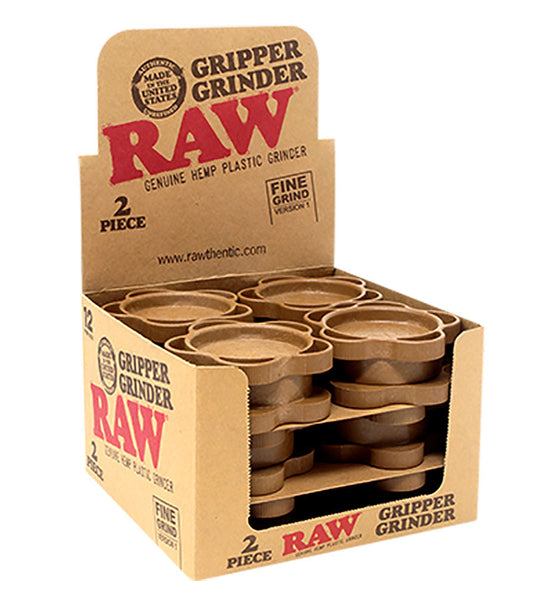 RAW Gripper Grinder - 2pc/2.5"/Fine Grind V3 - 12PC DISP