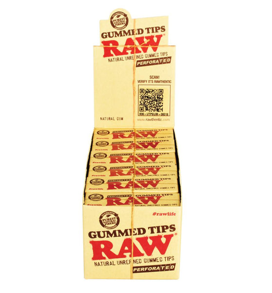 RAW Natural Perforated Gummed Tips