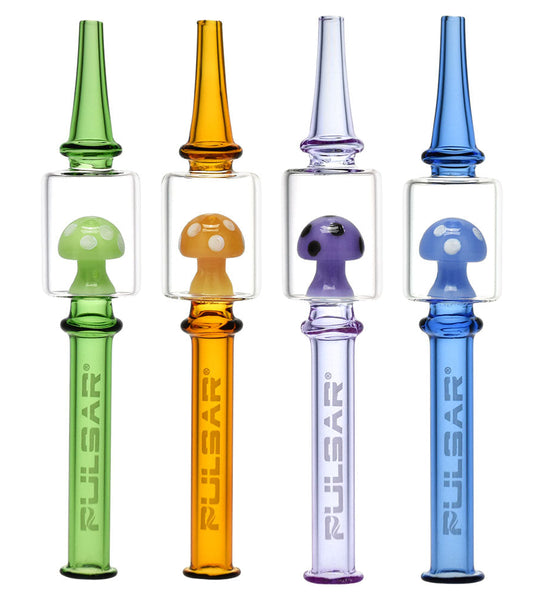 Pulsar Magic Mushroom Dab Straw | 6" | 4pc Set