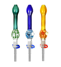 Confetti Bubble Dab Straw w/ Titanium Tip - 5" / Colors Vary