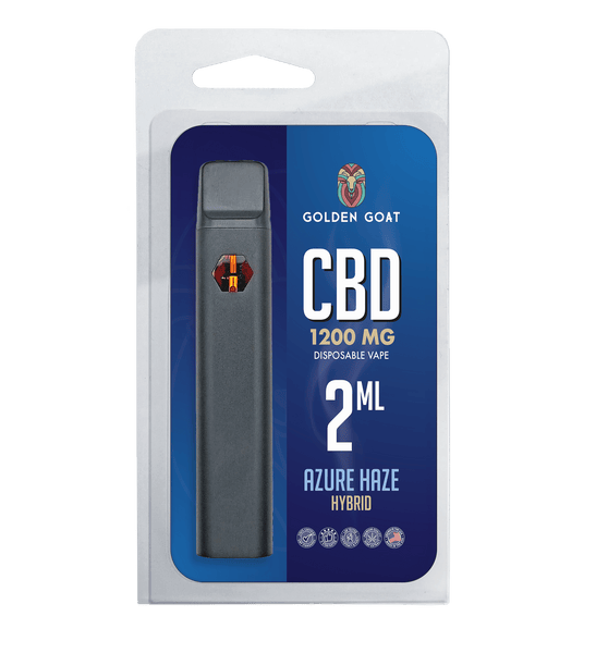 Golden Goat CBD Rechargeable Vape Device 1200MG, Azure Haze (Hybrid)