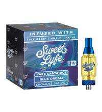 Sweet Lyfe 2.5ml Vape Cartridges Infused with Live Resin HHC-P+THC-P - Blue Dream - Sativa