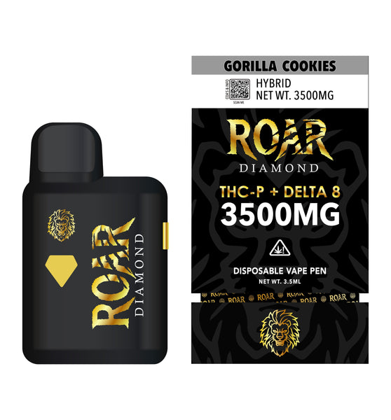 Roar Diamond THC-P + Delta 8 3500MG - Gorilla Cookies