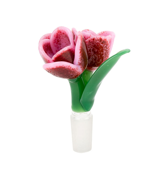 Strawberry Cream Tulip Bong Bowl | 14mm Male