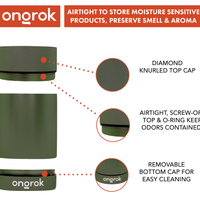 Ongrok Aluminum Metal Storage Jar