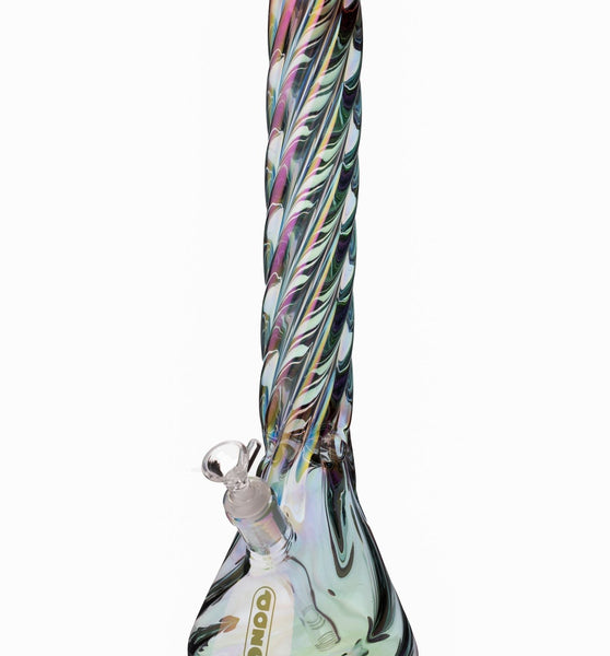 Daze Glass - 16 Inch Iridescent Spiral Glass Water Pipe