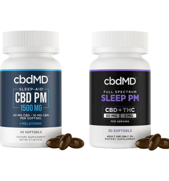 cbdMD CBD Sleep Softgels - 1500MG (Broad or Full Spectrum)