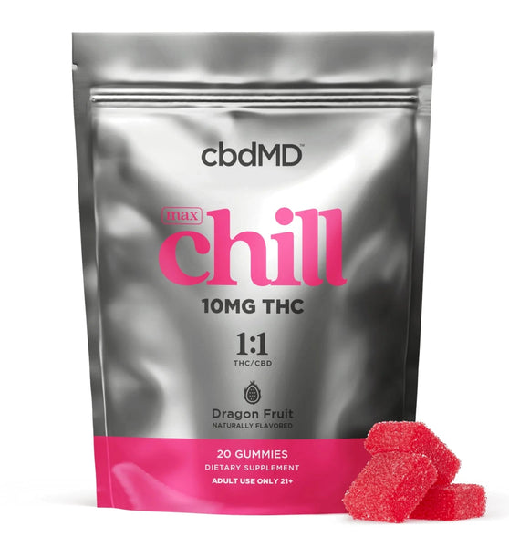 cbdMD Delta 9 THC Chill Gummies 200MG - Dragon Fruit