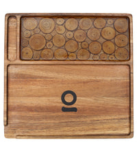 Ongrok Premium Natural Acacia Wood Tray | 9.5" x 9.5"