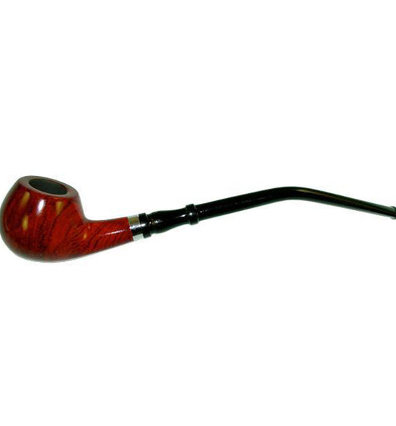 Pulsar Shire Pipes Churchwarden Cherry Wood Tobacco Pipe w/Bent Stem | 7.5"