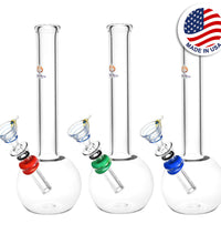 Phoenix Rising Classic Bubble Base Water Pipe - 8"/Colors Vary