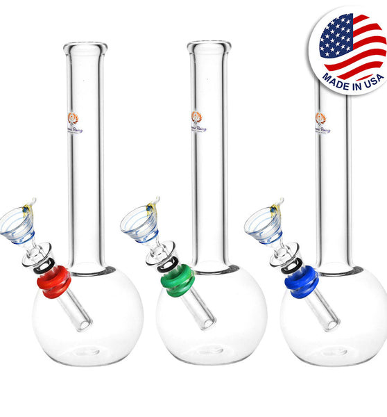 Phoenix Rising Classic Bubble Base Water Pipe - 8"/Colors Vary