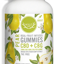 WYLD Real Fruit CBD + CBG Gummies Pear - (60MG - 1200MG)