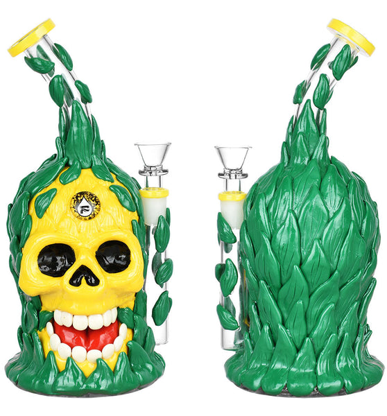 Pulsar Skull Pineapple Water Pipe - 10"/14mm F