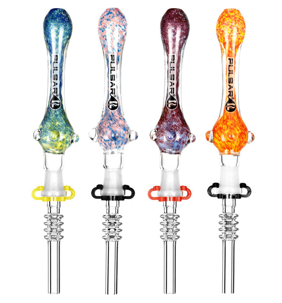 Pulsar Candy Frit Twist Dab Straw - 7.5"/Colors Vary