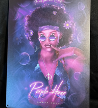 Purple Haze Pinup  Strain Art 12"x18" Aluminum Sign