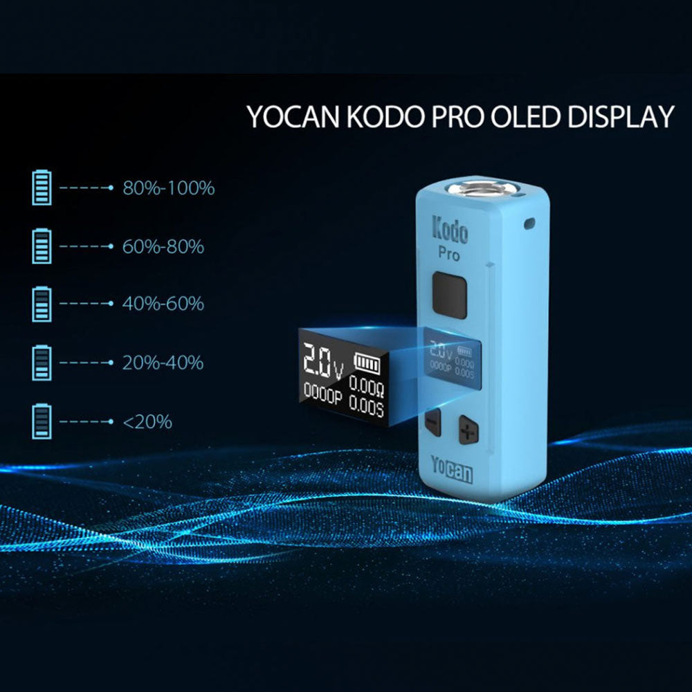 Yocan Kodo Pro 510 Box Mod | 400mAh | Assorted Colors | 20pc Display