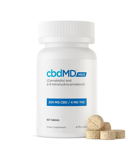 cbdMD Full Spectrum CBD MAX Pain Tablets - 6000MG, 60ct