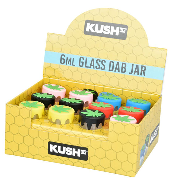 Kush RX Glass Concentrate Jar w/ Silicone Lid - 6ml / 24ct