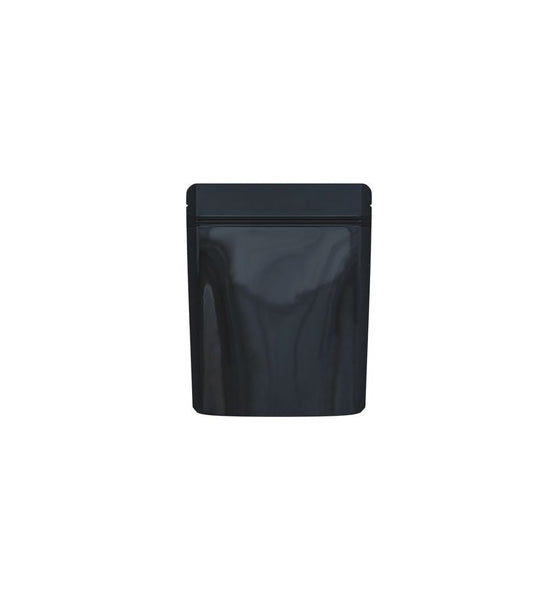 Cannaline Smell Proof Mylar Bags | Black Glossy Solid | 50pc