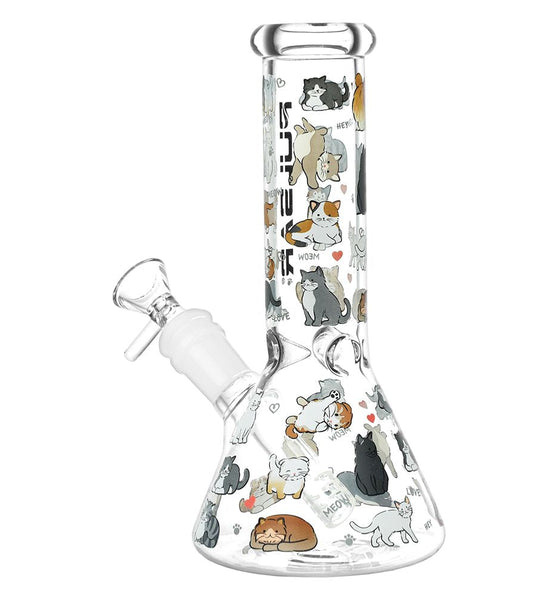 Pulsar Kitten Corral Beaker Glass Water Pipe - 7.75"