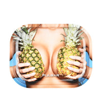 Pulsar Mini Metal Rolling Tray - Large Pineapples / 7"x5.5"