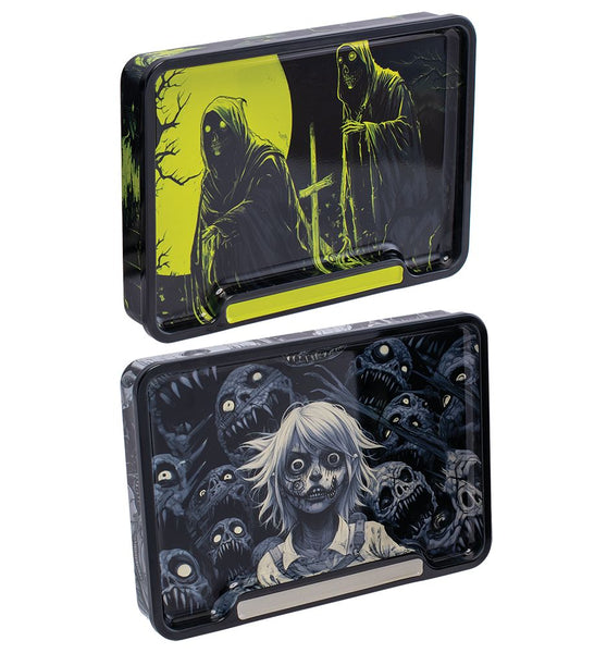 Fujima Rolling Tray Stash Box - Horror Designs / 8"x5.75" 6ct