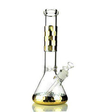 14 Inch Diamond Cut Designer Beaker Bong - Thick Glass 7mm