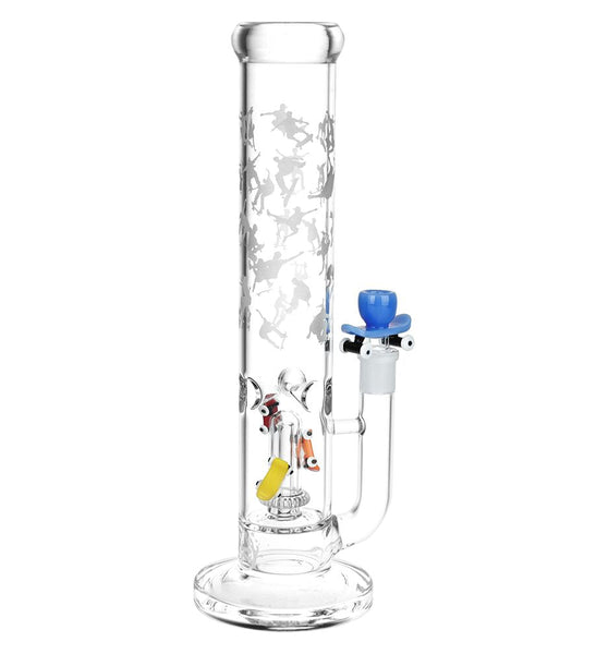 Pulsar Skate or Die Straight Tube Glass Water Pipe - 12.5" / 14mm F