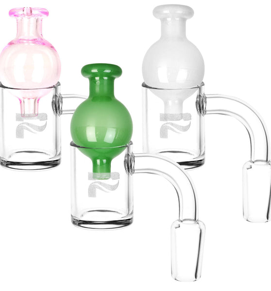 Pulsar Quartz Banger & Ball Carb Cap Set- 14mm M/Colors Vary