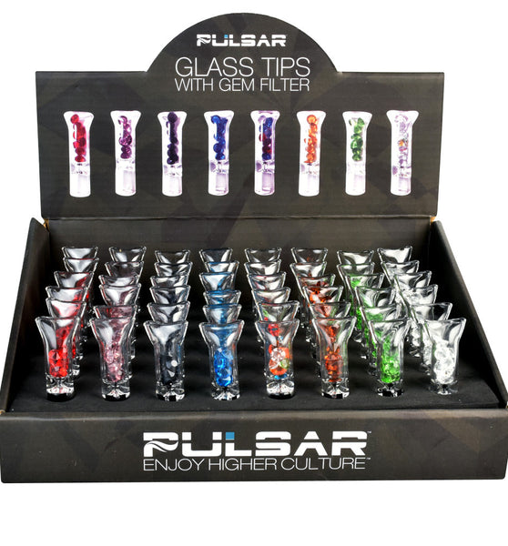 Pulsar Glass Tips w/ Glass Gem Filter - 2"/ 48pcs