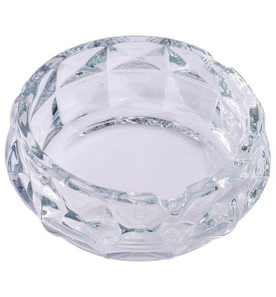 Fujima Exquisite Faceted Glass Ashtray - Crystal Clear / 5"