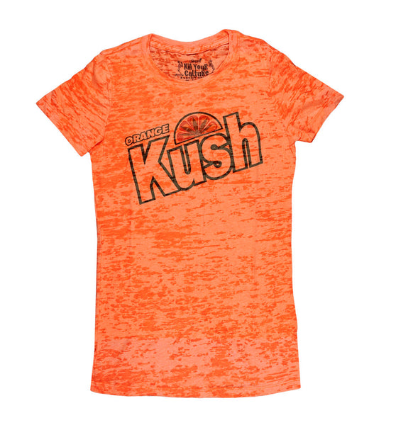 Kill Your Culture Orange Kush Women's Burnout T-Shirt