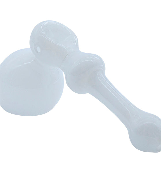 LA Pipes "Ivory Hammer" Glass Hammer Bubbler Pipe