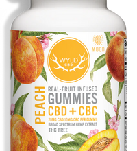 WYLD Real Fruit CBD + CBC Gummies Peach (60MG -1200MG)