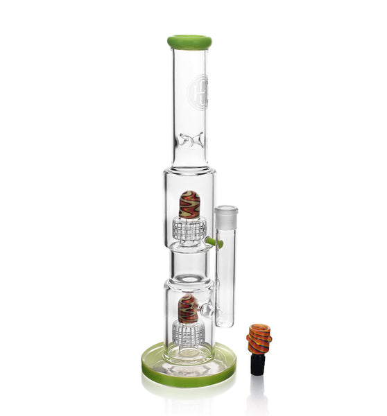 High Society | Gemini Premium Wig Wag Waterpipe (Green)