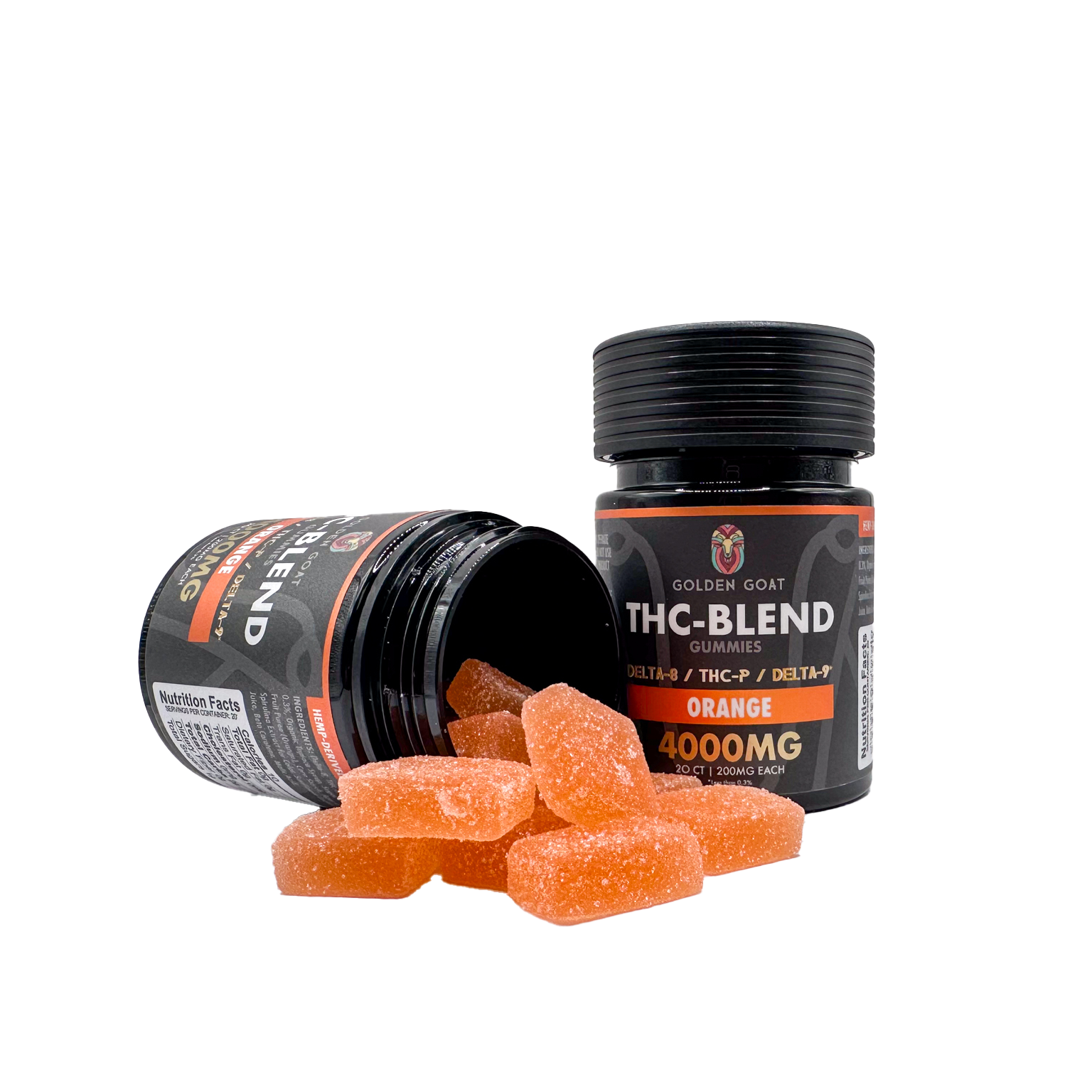 THC Blended 4000MG Infused Gummies Delta 8 / THC-P / Delta 9 - Orange