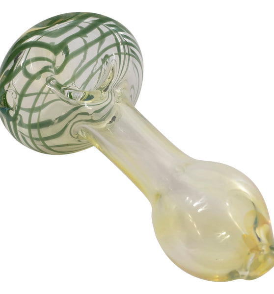 LA Pipes Spiral-Head Color Changing Glass Spoon Pipe