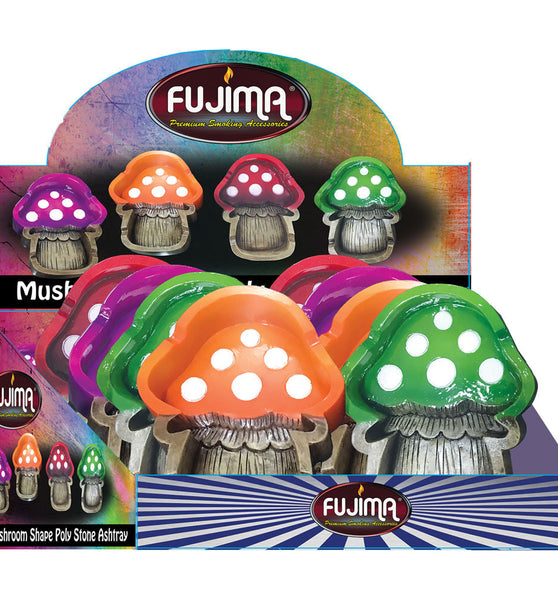 Fujima Polyresin Mushroom Ashtray - 4"x5" 8pcs