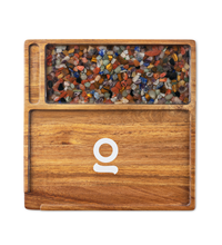 Ongrok Premium Natural Acacia Wood Tray | 9.5" x 9.5"