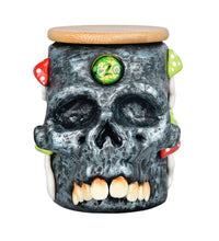 Pulsar Third Eye Shroom Skull Glass Jar - 4.25"