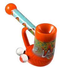 Crush Fang Bub Pipe w/Dual Galaxy Marbles (Various Colors)