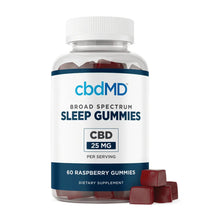 cbdMD Broad Spectrum CBD PM Sleep Gummies Raspberry - 750MG, 60ct