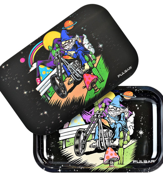 Pulsar Metal Rolling Tray w/ 3D Lid | Trippy Trip