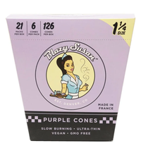 Blazy Susan Purple Paper Cones