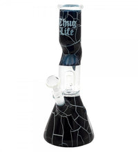 Thug Life | 10" Cracked Stone Glass Water Pipe