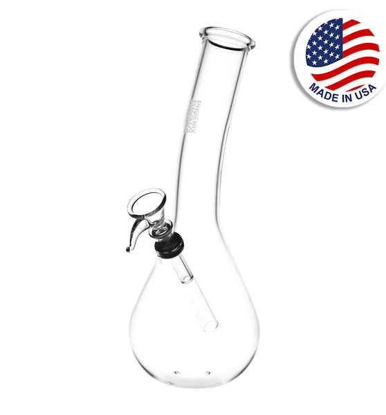 Phoenix Rising Leaning Tower of Beaker Water Pipe - 9.5" / Clear